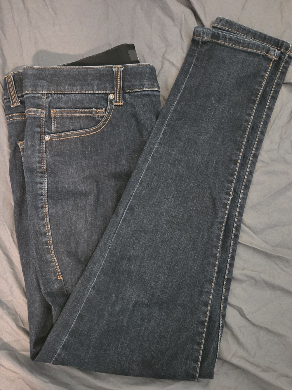 LuLaRoe Women's Skinny Jeans - Dark Blue with Contrast Stitching - Picture 2 of 5